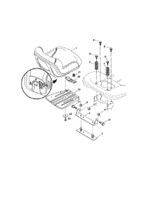 Seat parts for Craftsman Front-Engine Lawn Tractor 917204030 from AppliancePartsPros.com