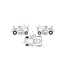Decals parts for Craftsman Front-Engine Lawn Tractor 917204030 from AppliancePartsPros.com