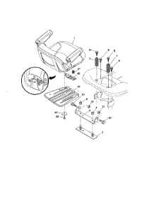 Seat parts for Craftsman Front-Engine Lawn Tractor 917204040 from AppliancePartsPros.com