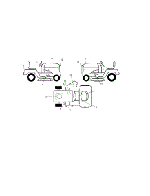 Decals parts for Craftsman Front-Engine Lawn Tractor 917204041 from AppliancePartsPros.com