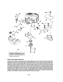 Engine parts for Craftsman Front-Engine Lawn Tractor 917204070 from AppliancePartsPros.com