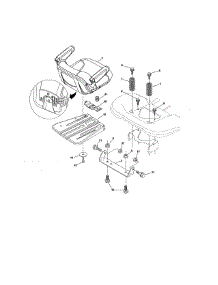 Seat parts for Craftsman Front-Engine Lawn Tractor 917204070 from AppliancePartsPros.com