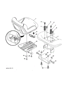 Seat Assembly parts for Poulan Front-Engine Lawn Tractor 917223980 from AppliancePartsPros.com