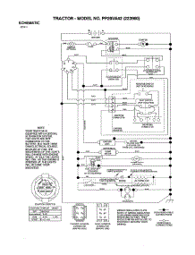 Schematic Diagram parts for Poulan Front-Engine Lawn Tractor 917223980 from AppliancePartsPros.com