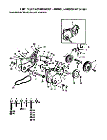Transmission And Gauge Wheels parts for Craftsman Tiller 917242482 from AppliancePartsPros.com