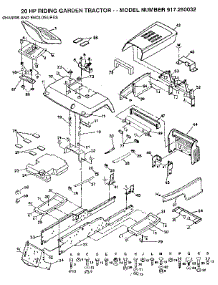 Chassis And Enclosures parts for Craftsman Front-Engine Lawn Tractor 917250032 from AppliancePartsPros.com