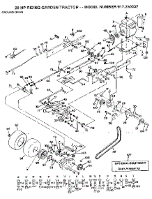 Ground Drive parts for Craftsman Front-Engine Lawn Tractor 917250032 from AppliancePartsPros.com
