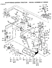 Steering parts for Craftsman Front-Engine Lawn Tractor 917250032 from AppliancePartsPros.com