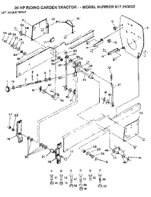 Lift Adjustment parts for Craftsman Front-Engine Lawn Tractor 917250032 from AppliancePartsPros.com
