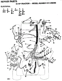 Electrical parts for Craftsman Front-Engine Lawn Tractor 917250050 from AppliancePartsPros.com