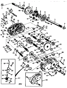 Transmission parts for Craftsman Front-Engine Lawn Tractor 917250050 from AppliancePartsPros.com