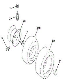Wheels & Tires parts for Craftsman Front-Engine Lawn Tractor 917250051 from AppliancePartsPros.com