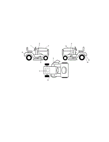 Decals parts for Craftsman Front-Engine Lawn Tractor 917250222 from AppliancePartsPros.com