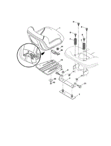 Seat parts for Craftsman Front-Engine Lawn Tractor 917250240 from AppliancePartsPros.com