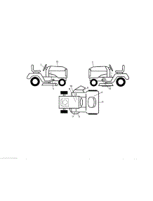 Decals parts for Craftsman Front-Engine Lawn Tractor 917250240 from AppliancePartsPros.com