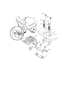 Seat parts for Craftsman Front-Engine Lawn Tractor 917250241 from AppliancePartsPros.com