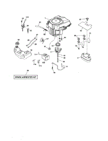 Engine parts for Craftsman Front-Engine Lawn Tractor 917250250 from AppliancePartsPros.com