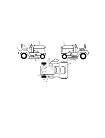 Decals parts for Craftsman Front-Engine Lawn Tractor 917250250 from AppliancePartsPros.com