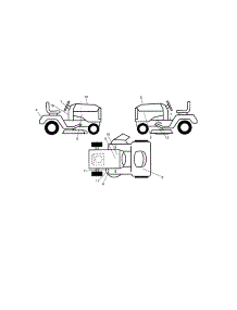 Decals parts for Craftsman Front-Engine Lawn Tractor 917250251 from AppliancePartsPros.com