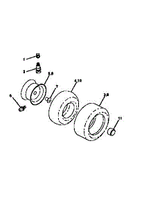 Wheels And Tires parts for Craftsman Front-Engine Lawn Tractor 917250260 from AppliancePartsPros.com
