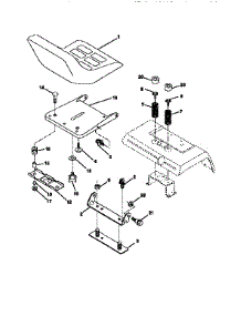 Seat Assembly parts for Craftsman Front-Engine Lawn Tractor 917250262 from AppliancePartsPros.com