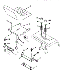 Seat Assembly parts for Craftsman Front-Engine Lawn Tractor 917250270 from AppliancePartsPros.com