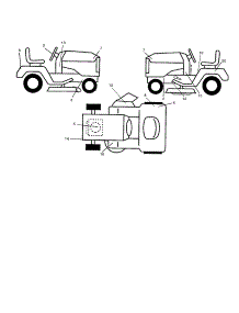 Decals parts for Craftsman Front-Engine Lawn Tractor 917250370 from AppliancePartsPros.com