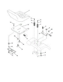 Seat Assembly parts for Craftsman Front-Engine Lawn Tractor 917250431 from AppliancePartsPros.com