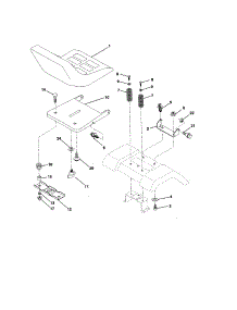 Seat Assembly parts for Craftsman Front-Engine Lawn Tractor 917250440 from AppliancePartsPros.com