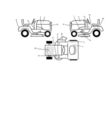 Decals parts for Craftsman Front-Engine Lawn Tractor 917250450 from AppliancePartsPros.com