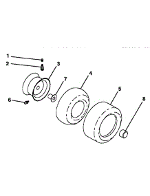 Wheel And Tire parts for Craftsman Front-Engine Lawn Tractor 917250480 from AppliancePartsPros.com