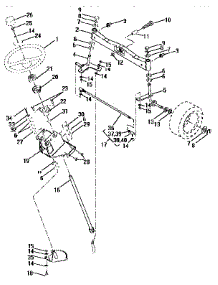 Steering Assembly parts for Craftsman Front-Engine Lawn Tractor 917250480 from AppliancePartsPros.com