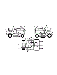 Decals parts for Craftsman Front-Engine Lawn Tractor 917250482 from AppliancePartsPros.com
