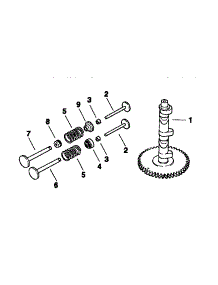 Eng, Camshaft&Valves, Mv18s / 58560 parts for Craftsman Front-Engine Lawn Tractor 917250490 from AppliancePartsPros.com