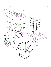 Seat Assembly parts for Craftsman Front-Engine Lawn Tractor 917250510 from AppliancePartsPros.com