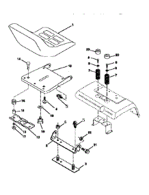 Seat Assembly parts for Craftsman Front-Engine Lawn Tractor 917250520 from AppliancePartsPros.com