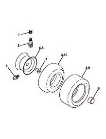 Wheels And Tires parts for Craftsman Front-Engine Lawn Tractor 917250520 from AppliancePartsPros.com