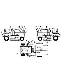 Decals parts for Craftsman Front-Engine Lawn Tractor 917250550 from AppliancePartsPros.com