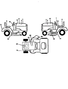 Decals parts for Craftsman Front-Engine Lawn Tractor 917250571 from AppliancePartsPros.com