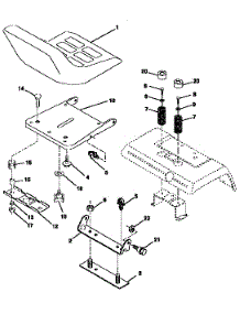 Seat Assembly parts for Craftsman Front-Engine Lawn Tractor 917250770 from AppliancePartsPros.com