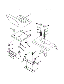 Seat Assembly parts for Craftsman Riding Mower & Tractor 917250790 from AppliancePartsPros.com