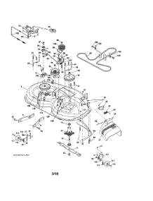 Mower Deck parts for Craftsman Front-Engine Lawn Tractor 917250820 from AppliancePartsPros.com