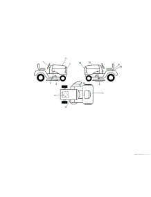 Decals parts for Craftsman Front-Engine Lawn Tractor 917250821 from AppliancePartsPros.com