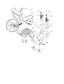 Seat parts for Craftsman Front-Engine Lawn Tractor 917250830 from AppliancePartsPros.com