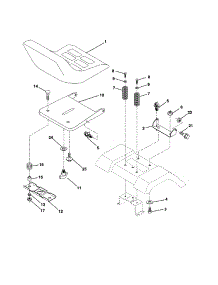 Seat Assembly parts for Craftsman Front-Engine Lawn Tractor 917250840 from AppliancePartsPros.com
