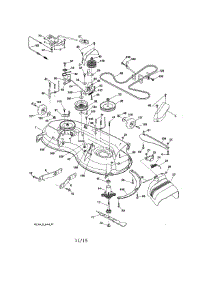 Mower Deck parts for Craftsman Front-Engine Lawn Tractor 917250841 from AppliancePartsPros.com