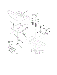 Seat Assembly parts for Craftsman Front-Engine Lawn Tractor 917250980 from AppliancePartsPros.com