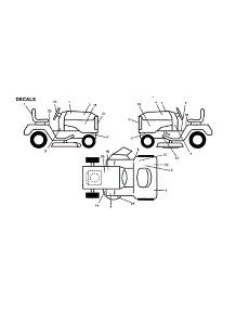 Decals parts for Craftsman Front-Engine Lawn Tractor 917251120 from AppliancePartsPros.com