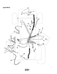 Electrical parts for Craftsman Front-Engine Lawn Tractor 917251160 from AppliancePartsPros.com