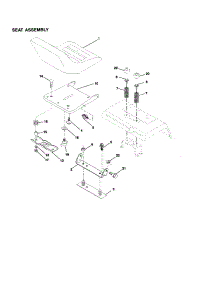 Seat Assembly parts for Craftsman Front-Engine Lawn Tractor 917251160 from AppliancePartsPros.com